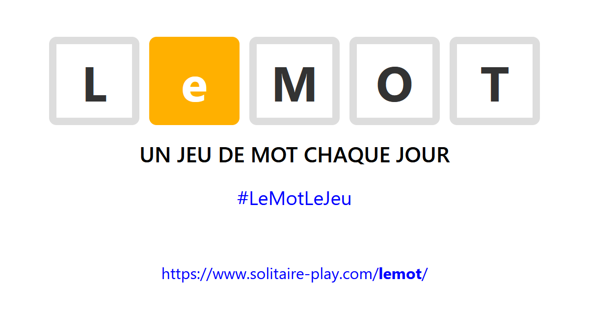 LeMOT - Un jeu de mot chaque jour